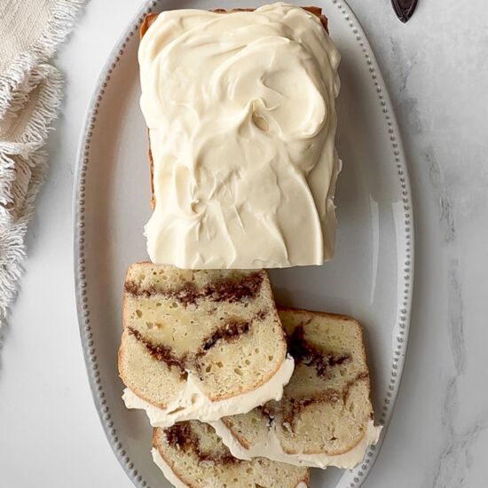 Cinnamon Roll Loaf Cake
