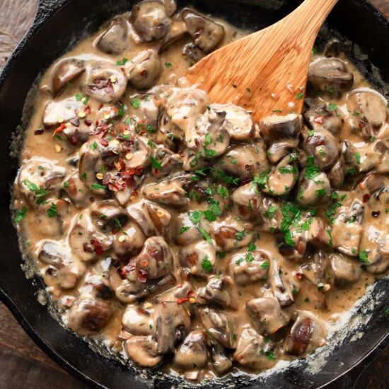 Creamy Garlic Mushrooms