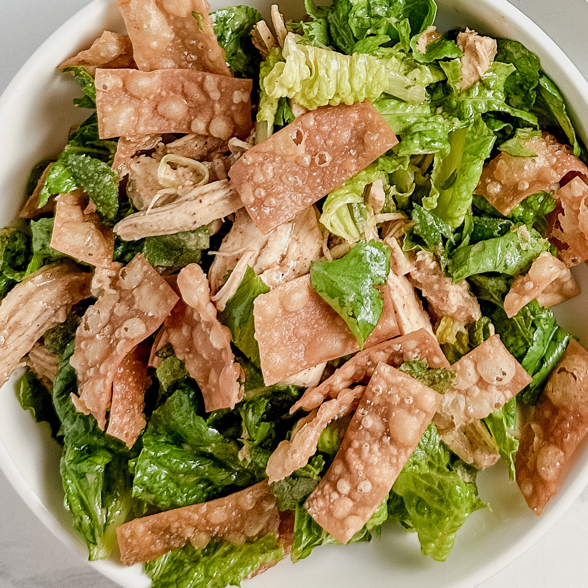 Crispy Wonton Chicken Salad