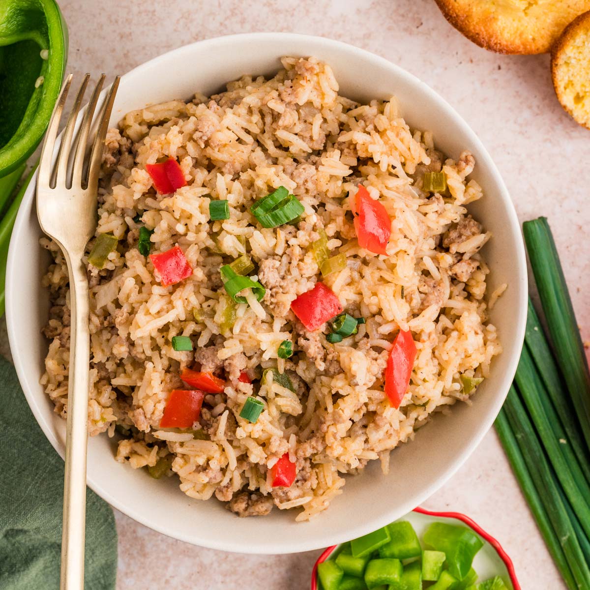 Cajun Dirty Rice with Ground Pork