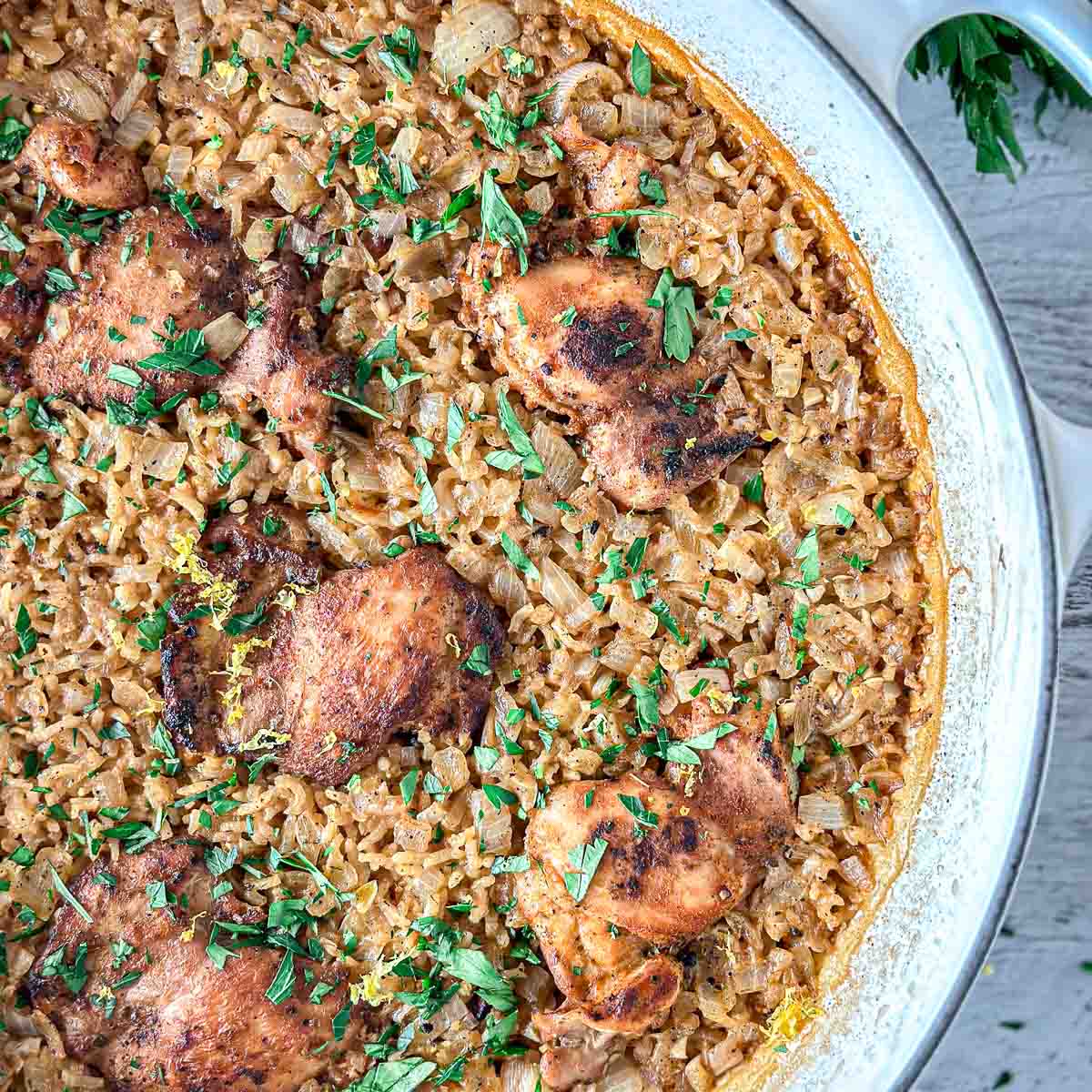 One Pot Dutch Oven Chicken & Rice