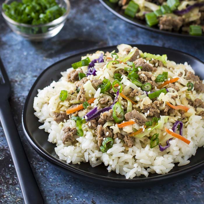Honey Garlic Ground Turkey Bowls