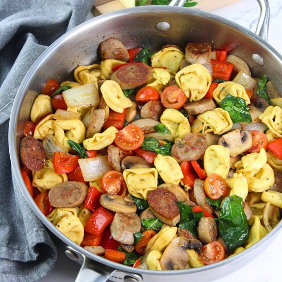 Sausage Tortellini & Veggie Skillet