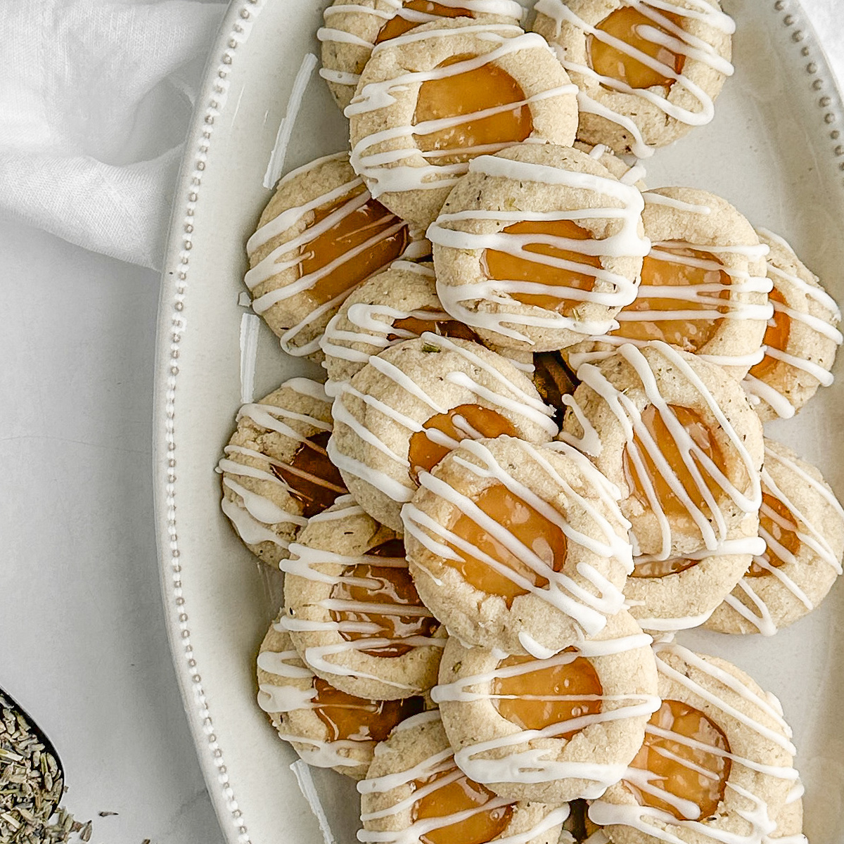 Lemon Lavender Thumbprint Cookies