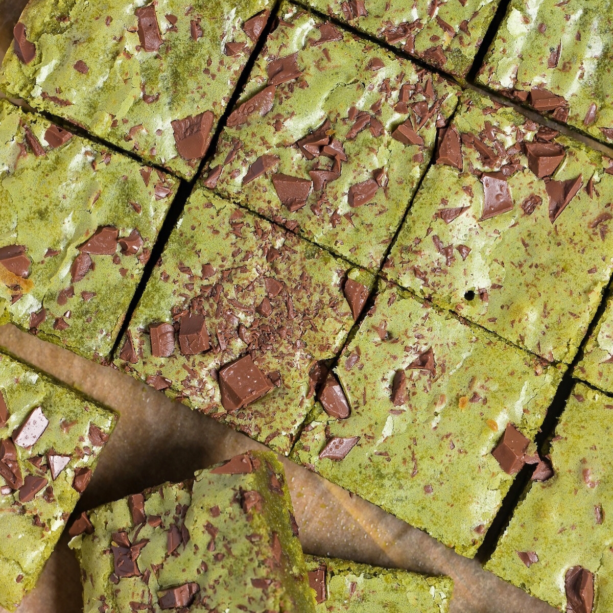 Fudgy Matcha Blondies