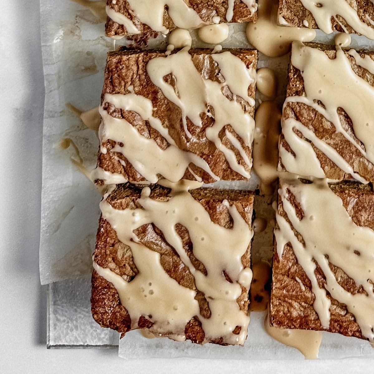 Mocha Chip Blondies w/Coffee Glaze