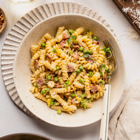 Pasta with Ham and Peas