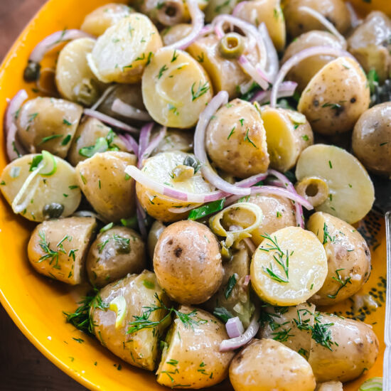 Greek Potato Salad (No Mayo)