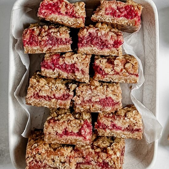 Raspberry Oat Squares