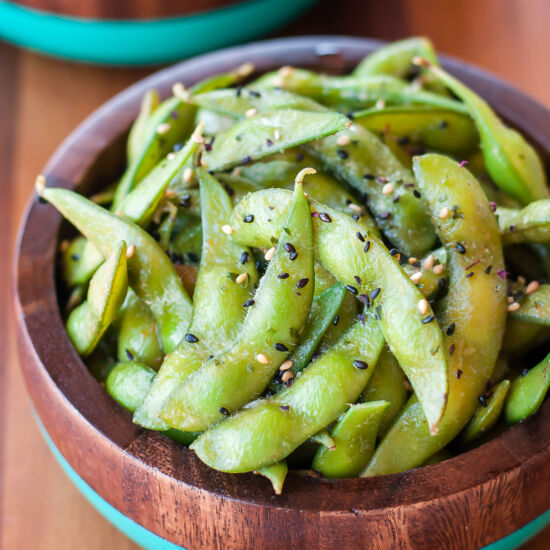 Roasted Garlic Edamame