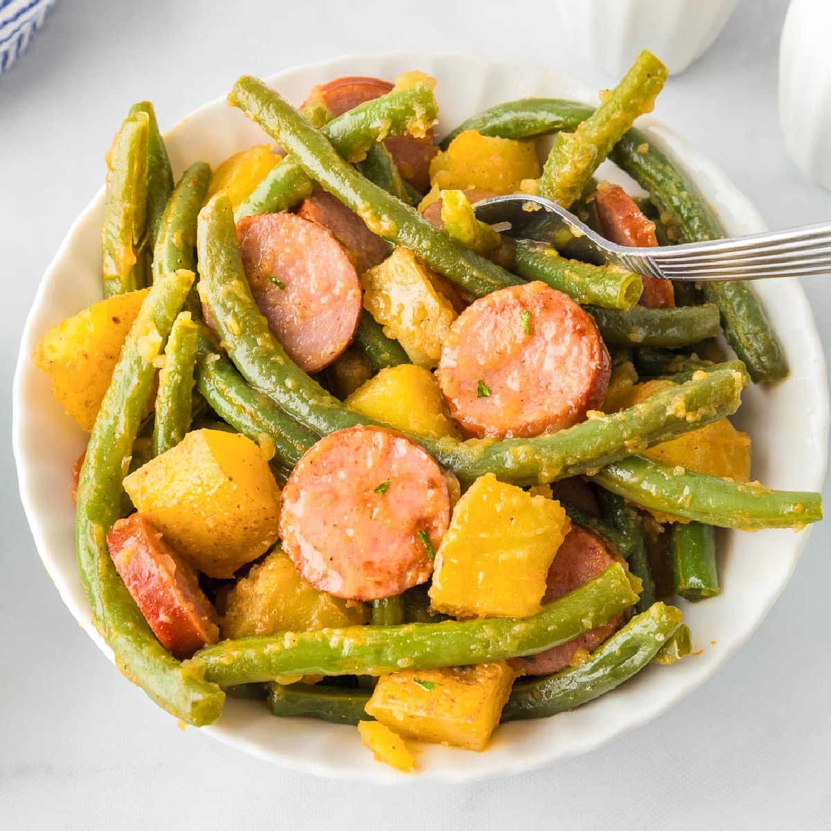 Sausage, Green Beans And Potatoes