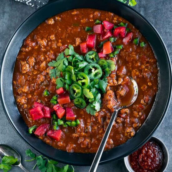 Spicy Harissa Turkey Chili