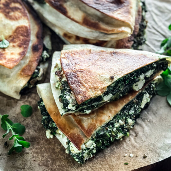 Spinach Feta Tortilla Wrap