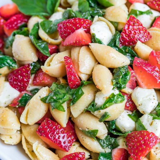 Strawberry Caprese Pasta Salad