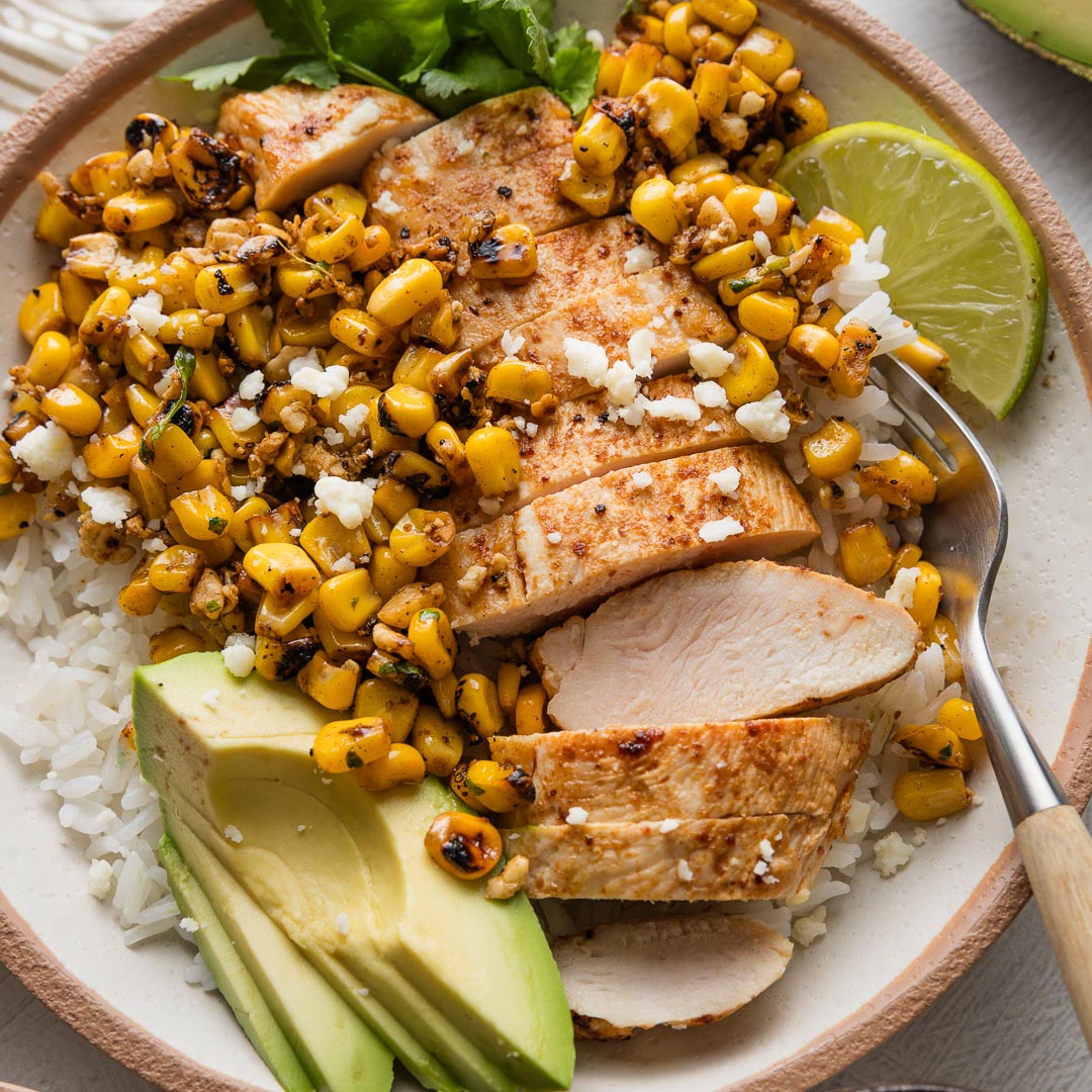 Street Corn Chicken Bowls