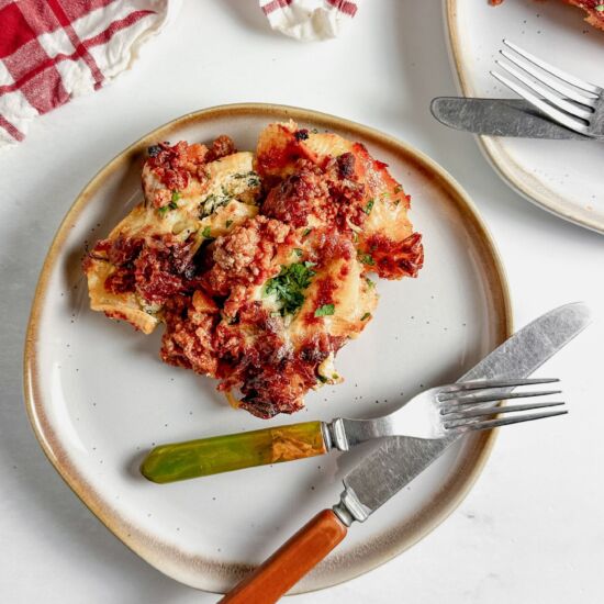 Stuffed Shells & Ground Beef Sauce