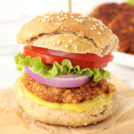 Vegan High-Protein TVP Burgers