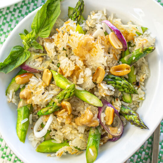 Crispy Fried Rice – Asparagus