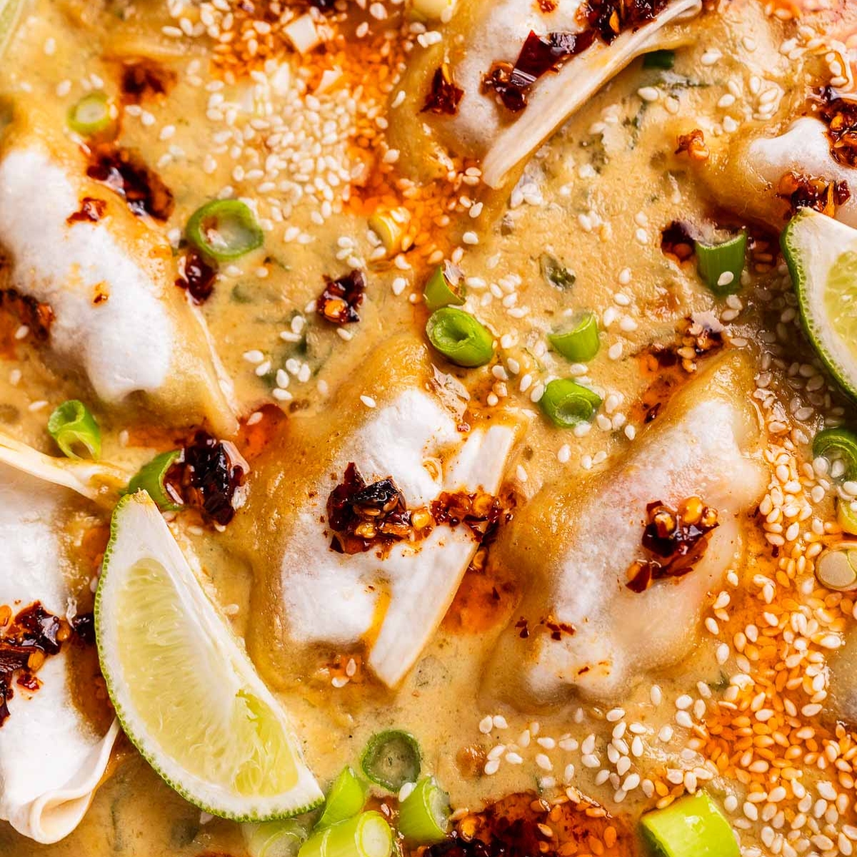 Baked Green Curry Dumplings