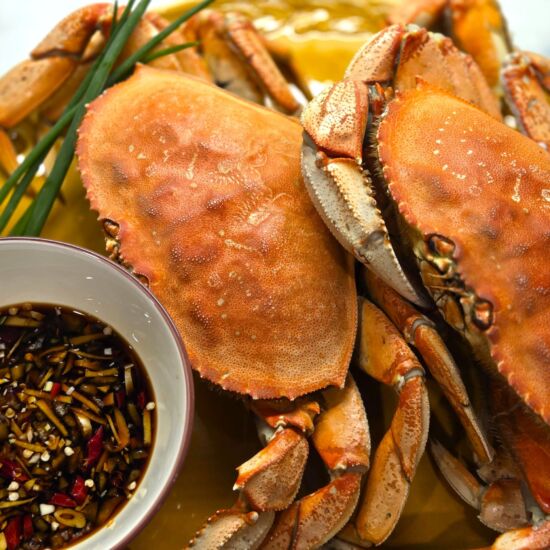 Chinese-Style Steamed Crab