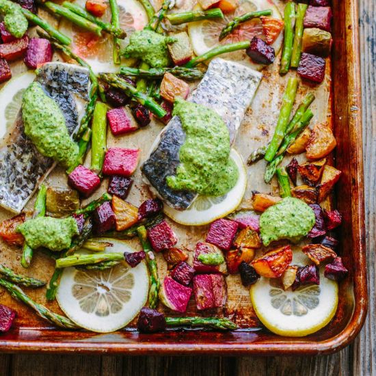 Baked Fish with Spring Veggies