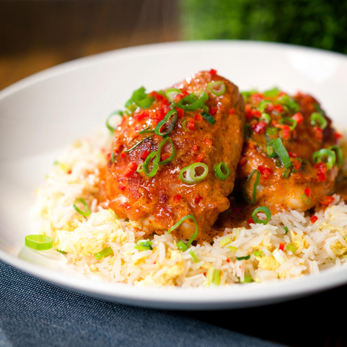 Thai Red Curry Baked Chicken Thighs
