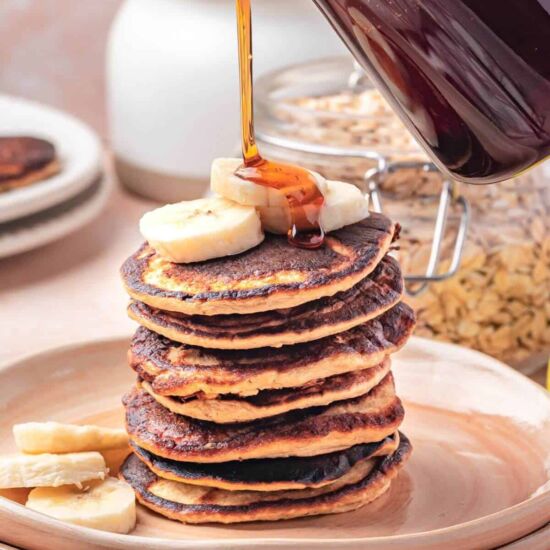Banana Oatmeal Pancakes