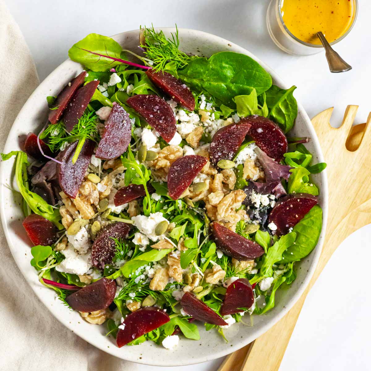 Beet & Feta Salad with Tahini