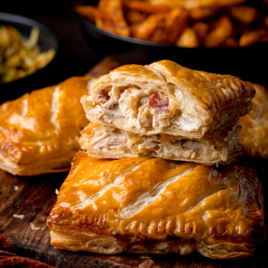 Cheesy Chicken and Bacon Pasty