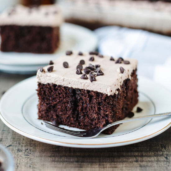 Chocolate Kahlua Poke Cake
