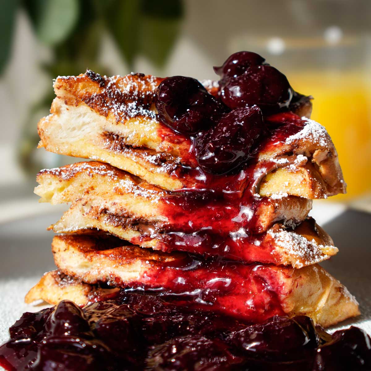 Chocolate Cherry French Toast