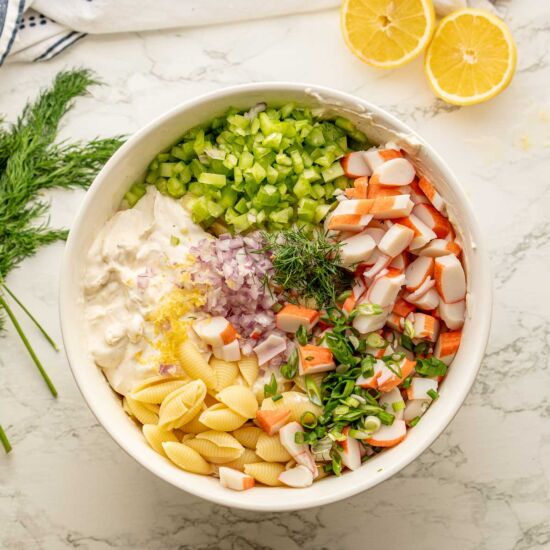 Creamy Crab Pasta Salad