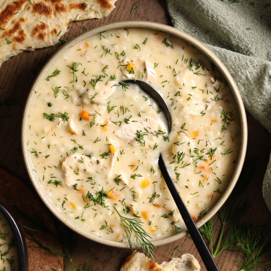 Creamy Greek Chicken And Rice Soup