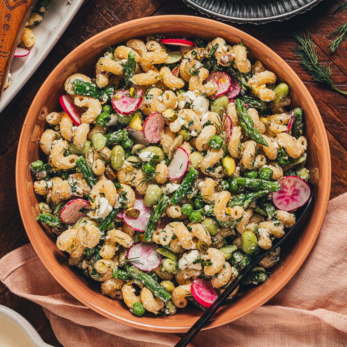 High Protein Spring Pasta Salad