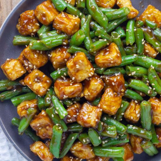 Hoisin Tofu and Green Beans