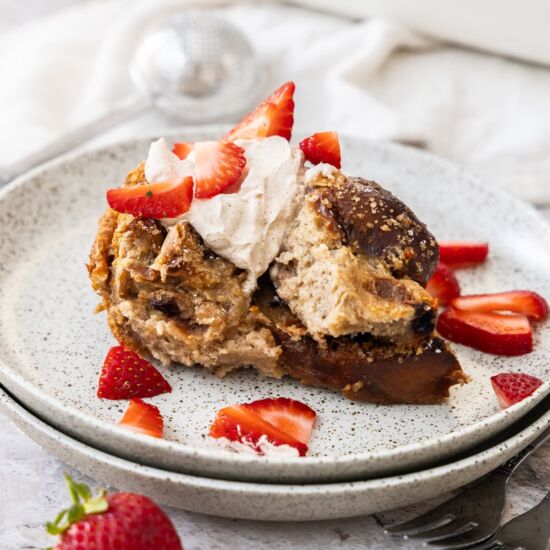 Hot Cross Bun Bread Pudding