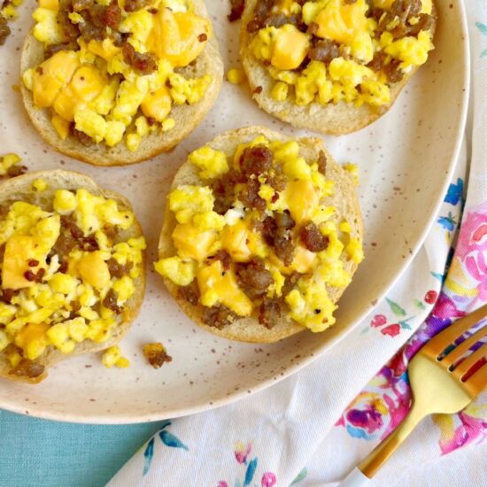 Maple Sausage Bagel Bites