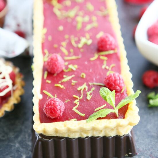 Raspberry Pudding Tart
