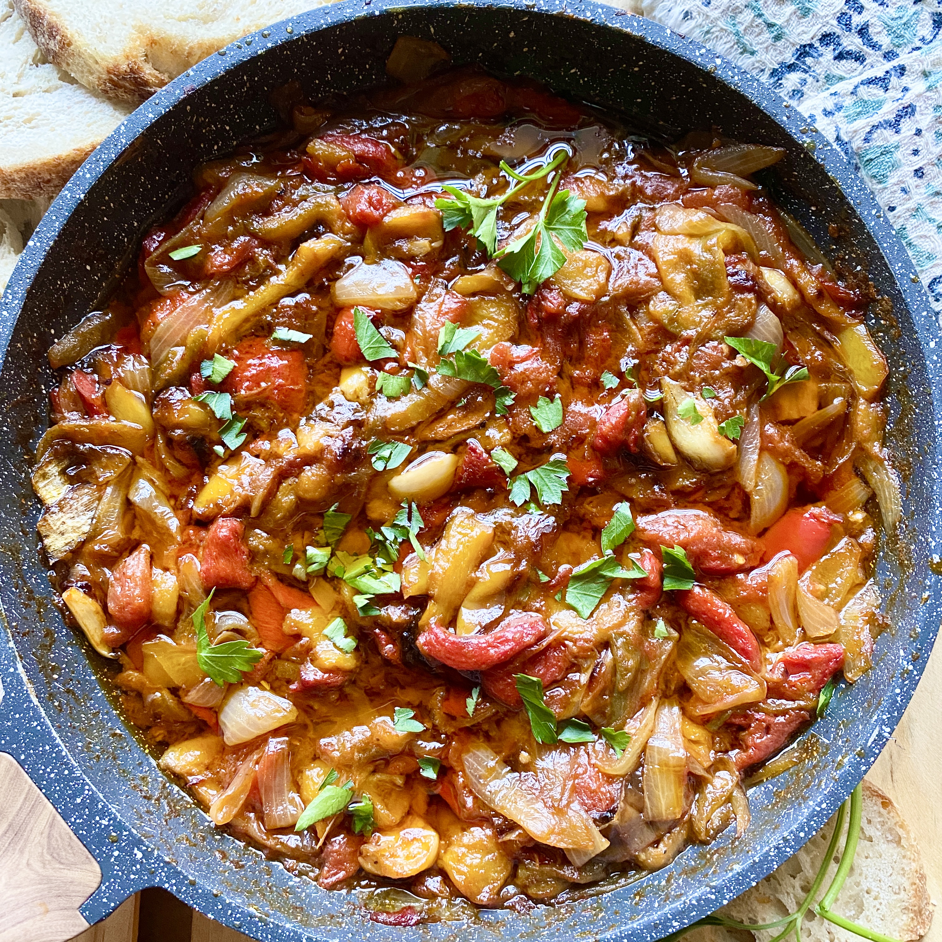 Roasted Peppers with Long Hots