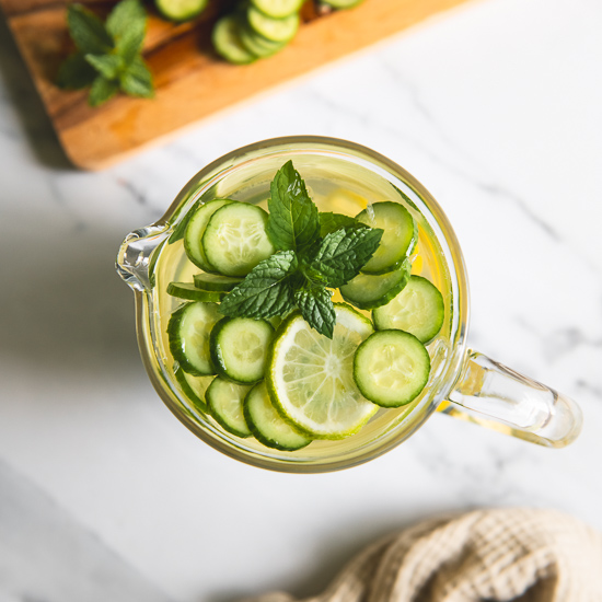 Infused Cucumber Lime Water