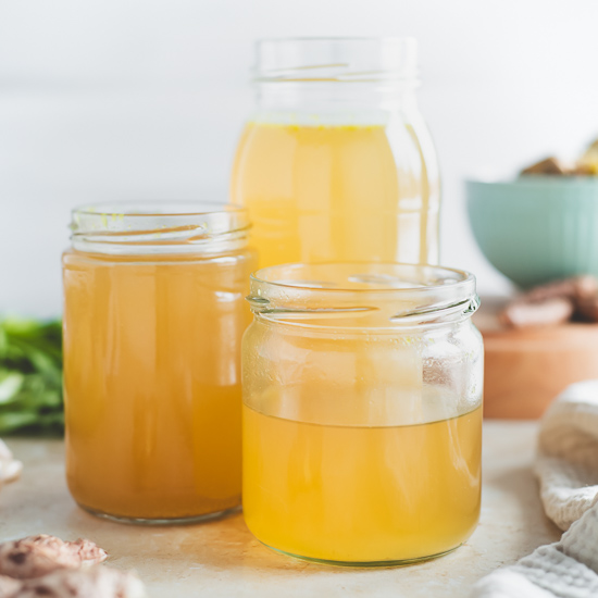 Instant Pot Golden Chicken Broth