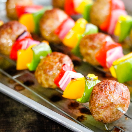 Italian Meatball Kabobs