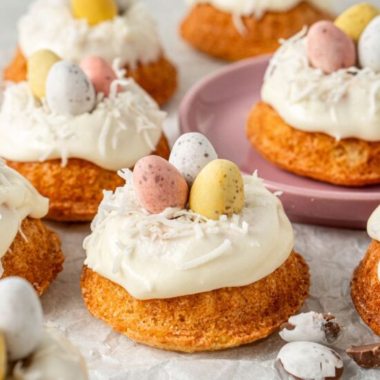 Easter Mini Bundt Cakes