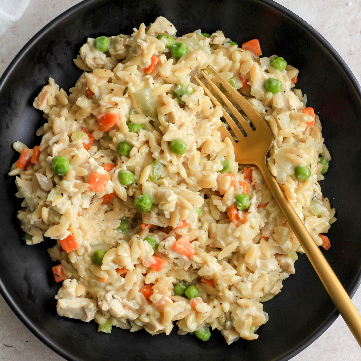 Dairy-Free Chicken Pot Pie Orzo