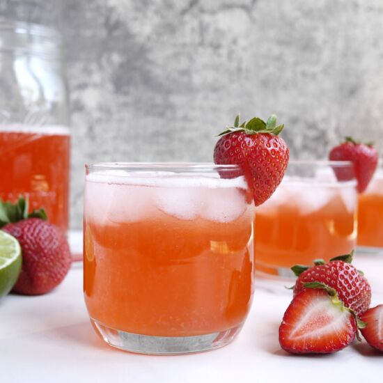 Virgin Strawberry Rhubarb Spritzer