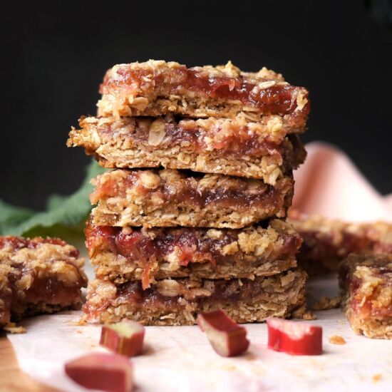 Oatmeal Rhubarb Bars