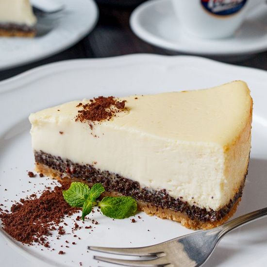 Poppy Seed Layered Cheesecake