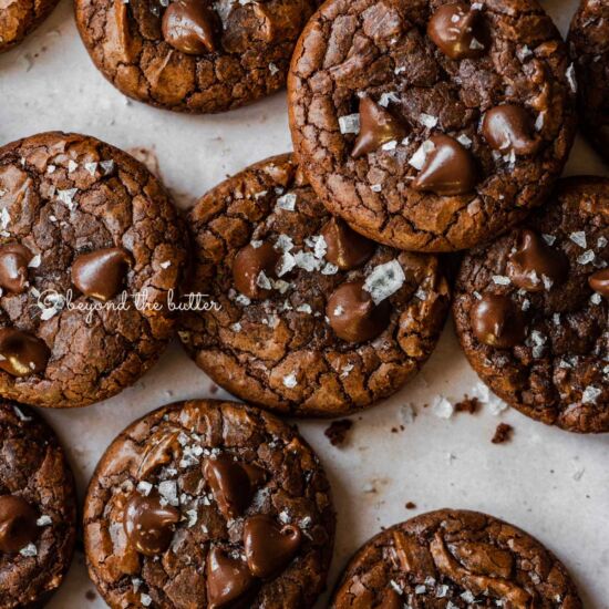 The Best Salted Brownie Cookies