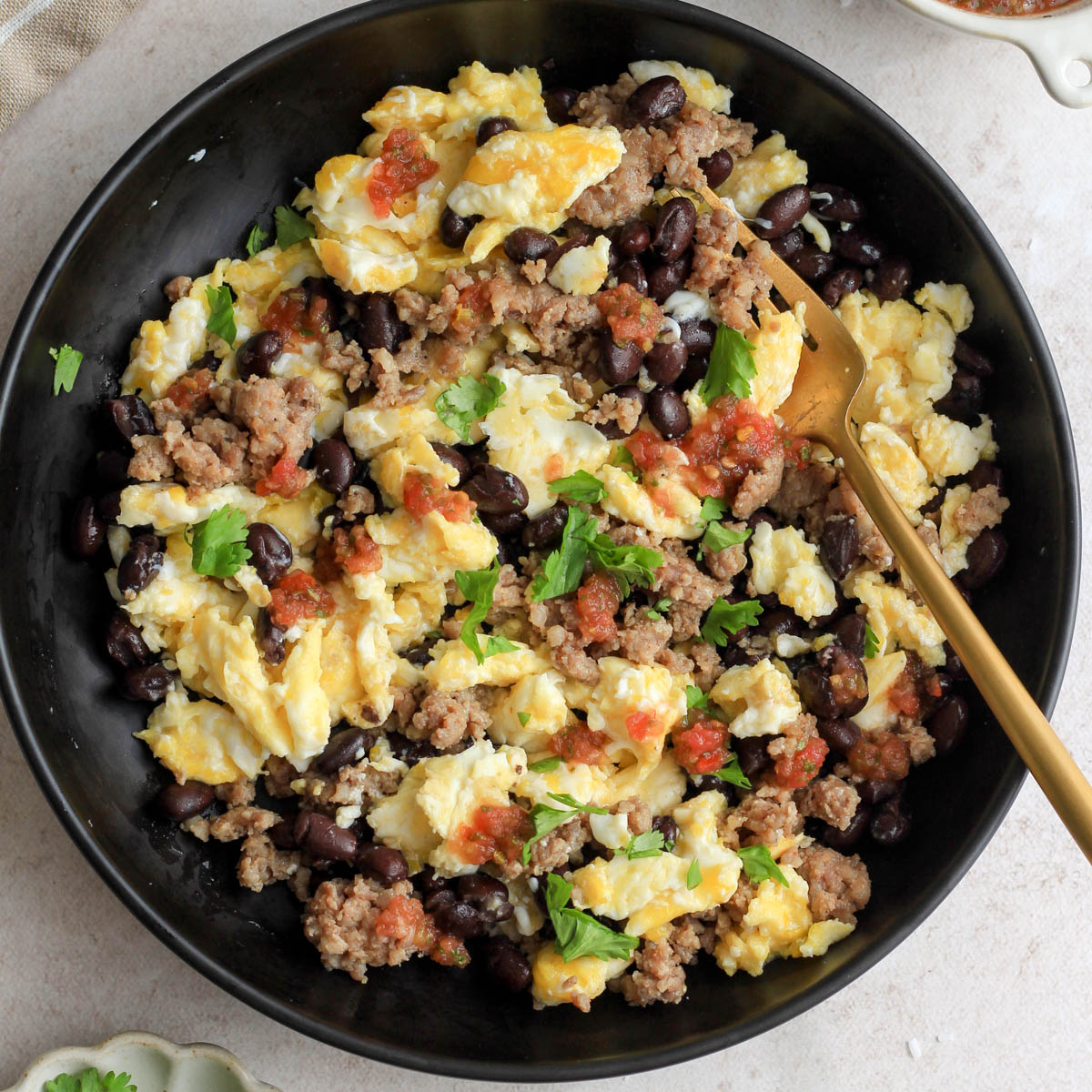 Egg and Black Bean Scramble