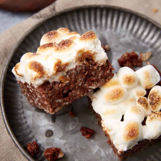 Chocolate Rice Krispie S’mores Bars